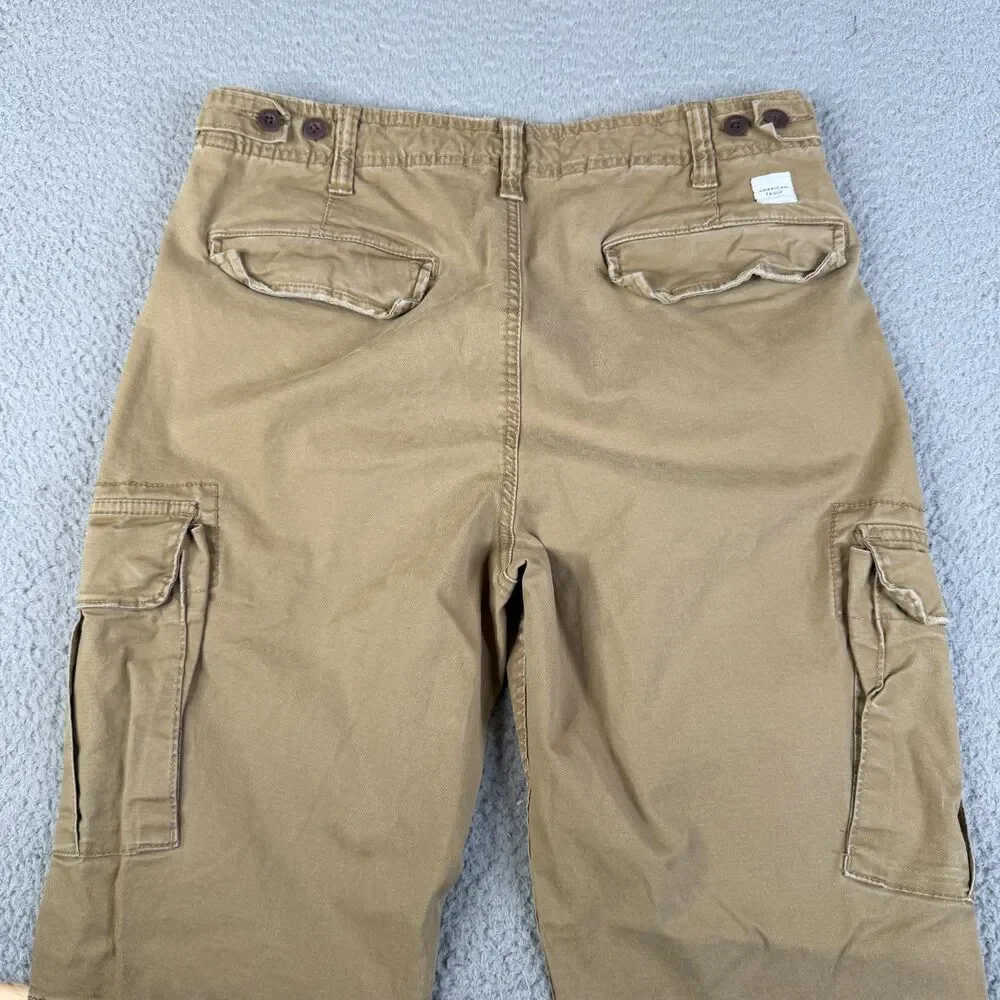 VINTAGE AMERICAN EAGLE Cargo Pant Men 32x34 Khaki Flex Utility Straight Workwear